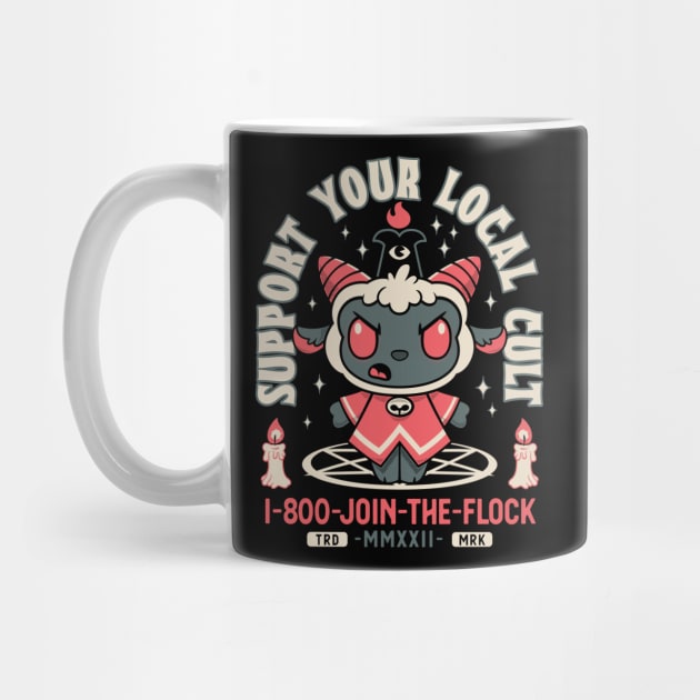 Support Your Local Cult - Creepy Cute Satanic Lamb - Join The Flock by Nemons